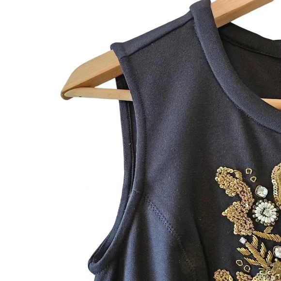 Juicy Couture Black Beaded Sequence Bodycon Casual Mini Sleeveless Dress Size 2. - Picture 9 of 15